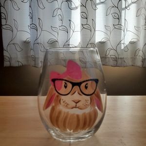 Bunny Rabbit Stemless Wine Glass